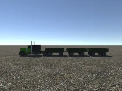 Industrial Long Truck 3 3D model