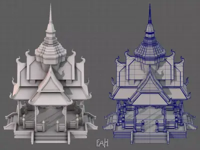 Pagoda V10 3D model