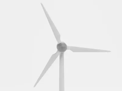 Wind Turbine - Renewable Energy Generator Low-poly 3D model