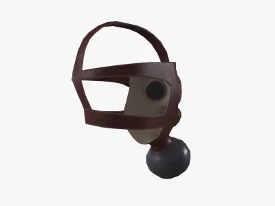 Gas Mask Low-poly 3D model