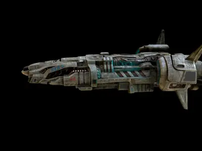Spaceship 3D model  Low-poly 3D model