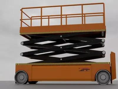 scissor lift  Low-poly 3D model