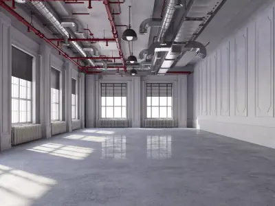 Loft Office industrial 2 3D model