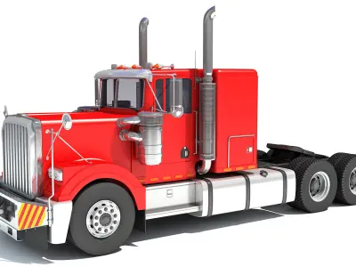 Semi Truck 3D model Textured