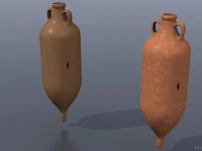 African-II type Amphora Low-poly 3D model