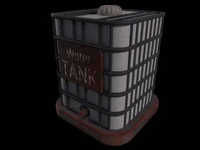 Water Tank - Low Poly - PBR 3D Model Low-poly 3D model