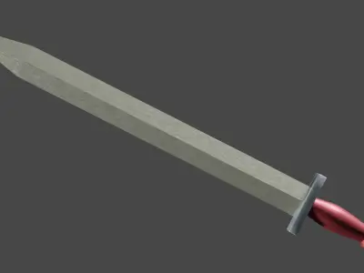 Spatha sword with Xyphos handle Low-poly 3D model