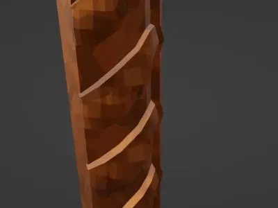 Rusty fittings Low-poly 3D model