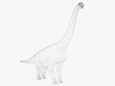 Brachiosaurus dinosaur Low-poly 3D model 3