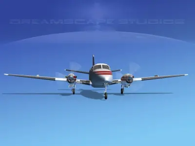 Beechcraft B99 Alabama Air Cargo 3D model