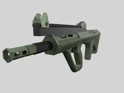 sci-fi gun 3D model 5