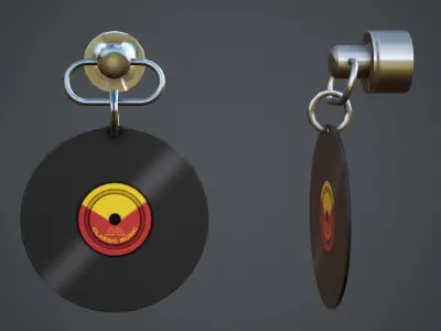 Vynil Record Weapon Charm - Low Poly Game Ready Low-poly 3D model