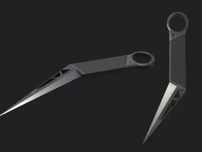 Modern karambit Low-poly 3D model