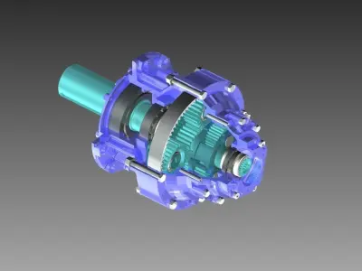Epicyclic gearbox 3D model