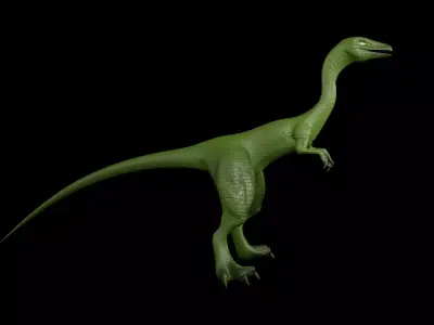 Lowpoly Compsognathus dinosaur Low-poly 3D model