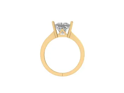 Solitaire Princess Ring 3D print model get