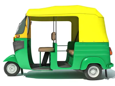 Auto Rickshaw Models Collection 3D Model Pack