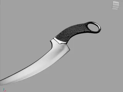 Neck Knife Dagger 3D model