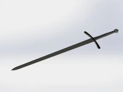 WG 7002 - Two-handed sword Low-poly 3D model