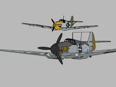 Bf 109 CARTOON model 3D model