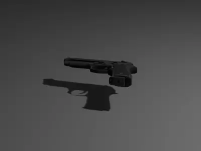 Low Poly M9 Pistol Game Ready Handgun Low-poly 3D model