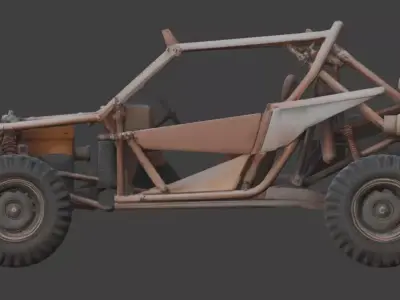 Rusted Apocalypse Desert Raider 3D Model Low-poly 3D model purchase