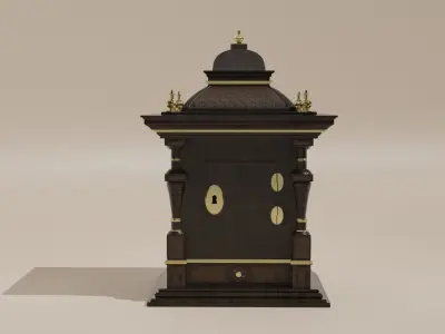 Old antique clock 3D model