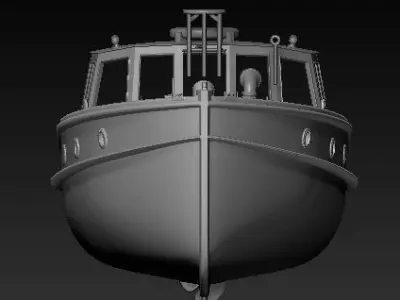 WW2 German Transportation Boat for 3d Printing 3D print model