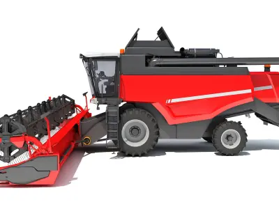 Combine Harvester 3D model 22
