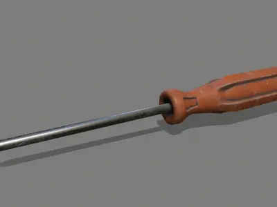 screwdriver Low-poly 3D model 51
