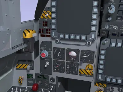 F-15E cockpit fuselage 3D model