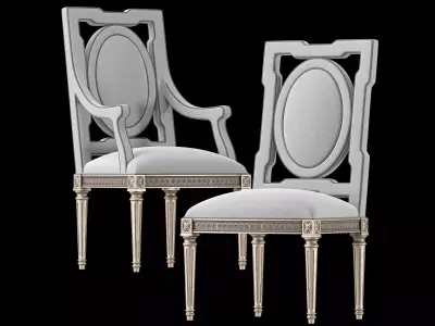 jumbo collection satin chairs 3D model