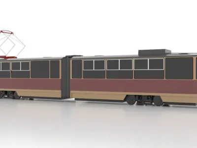 Tatra KT4SU Low Low-poly 3D model