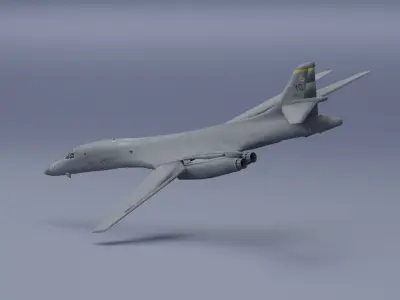 B-1 Lancer Fighter Plane Low-poly 3D model