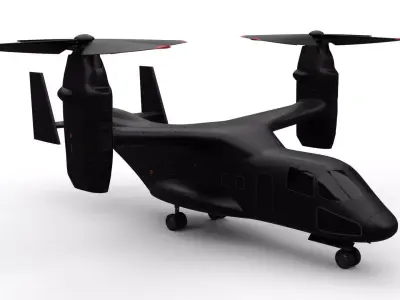 Vtol helicopter aircraft 3D model