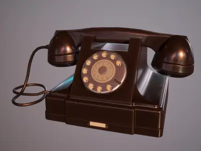 Old Phone Low-poly 3D model