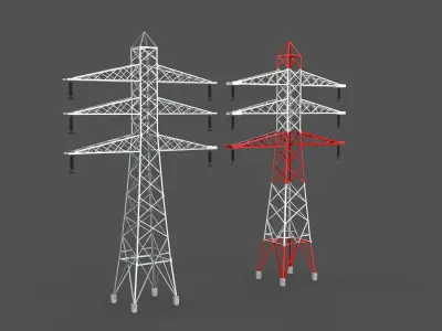 Electricity Pylon Tower 3D model