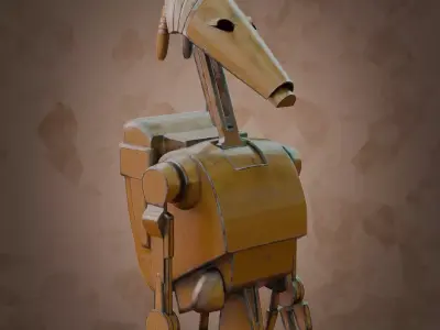 B1 model battle droid 3D model