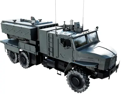 TOS-2 Tosochka Multiple Rocket Launcher 3D model