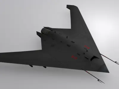 Sukhoi S-70 Low-poly 3D model