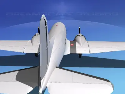 Douglas DC-3 Eastern Airlines 2 3D model
