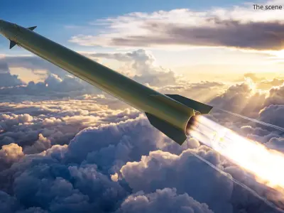 Guided Hypersonic Strike Missile Green 3D model