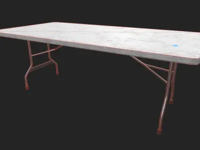 Folding Table Low-poly 3D model