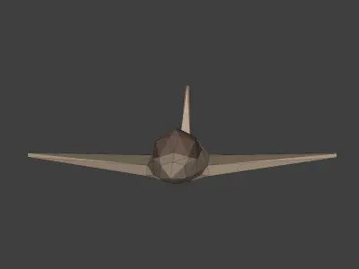 Polygonal Fighter Jet  Low-poly 3D model
