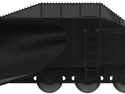 Railway Snowplow of MAV - TT scale 3D print model
