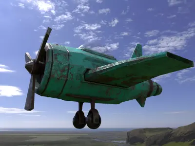 Small Plane Low-poly 3D model purchase