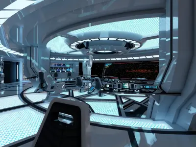 Sci-fi Interior Low-poly 3D model