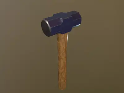 Sledgehammer Low-poly 3D model shop