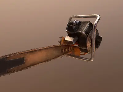Vintage saw Low-poly 3D model