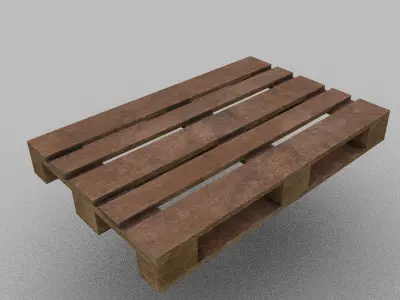 Pallet wooden Low-poly 3D model purchase